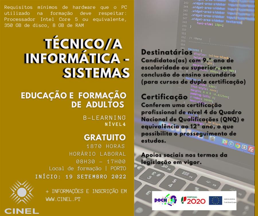 Técnico/a de Informática - Sistemas - Dupla Certificação