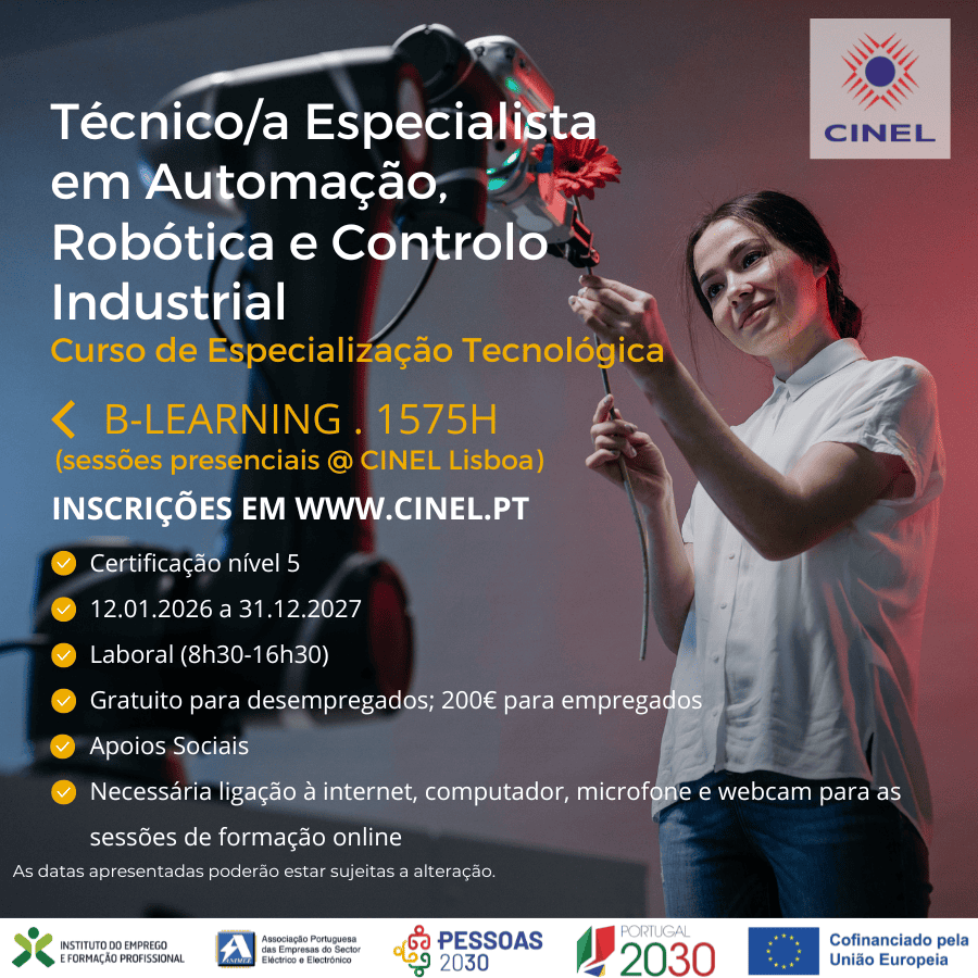 Tecnico/a Especialista em Automação, Robótica e Controlo Industrial